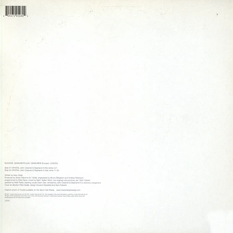 New Order - Crystal (John Creamer & Stephane K Remixes)