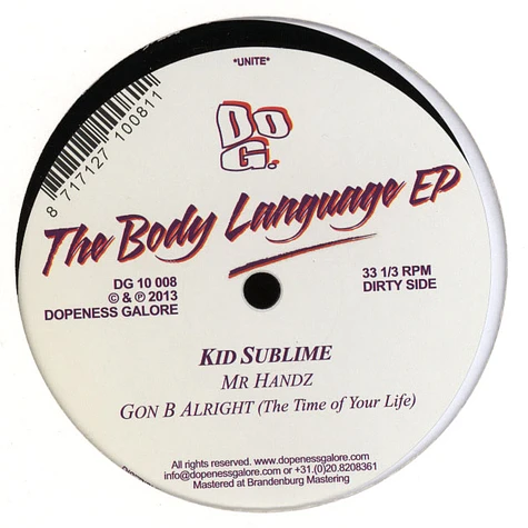 Kid Sublime - The Body Language EP