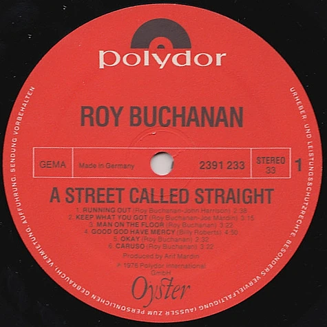 Roy Buchanan - A Street Called Straight