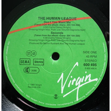The Human League - Don't You Want Me • Seconds • Do Or Die