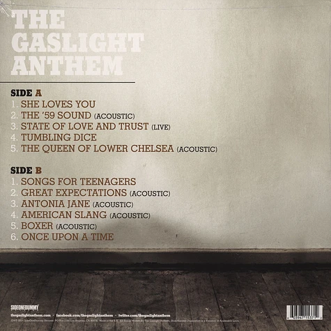 The Gaslight Anthem - B-Sides Black Vinyl Edition