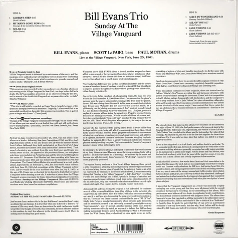 Bill Evans Trio - Sunday At The Village Vanguard