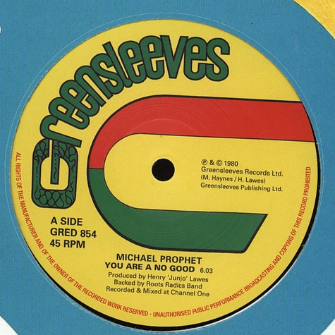 Michael Prophet - You Are A No Good / Love And Unity