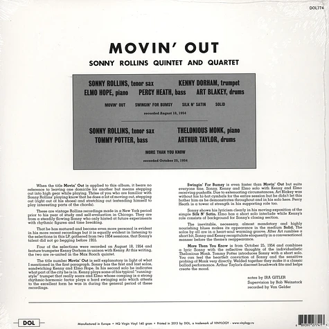 Sonny Rollins With T. Monk & K. Dorham - Movin' Out
