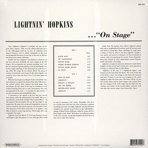 Lightnin' Hopkins - Lightnin' Hopkins On Stage