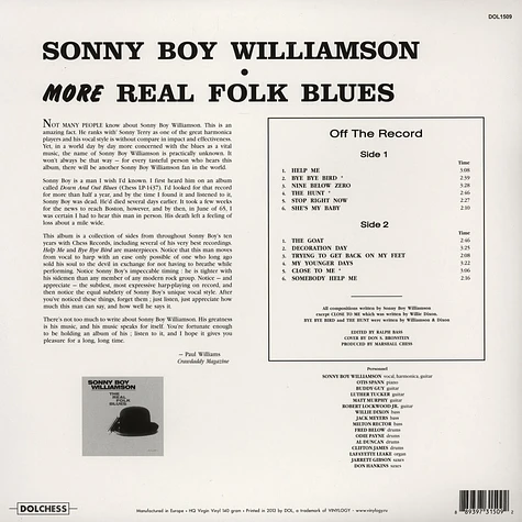 Sonny Boy Williamson - More Real Folk Blues