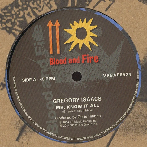 Gregory Isaacs - Mr Know it All