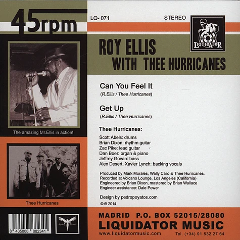 Roy Ellis with Thee Hurricanes - Can You Feel It / Get Up