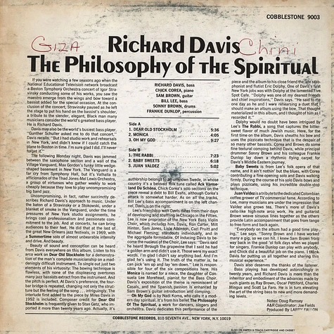 Richard Davis - The Philosophy Of The Spiritual