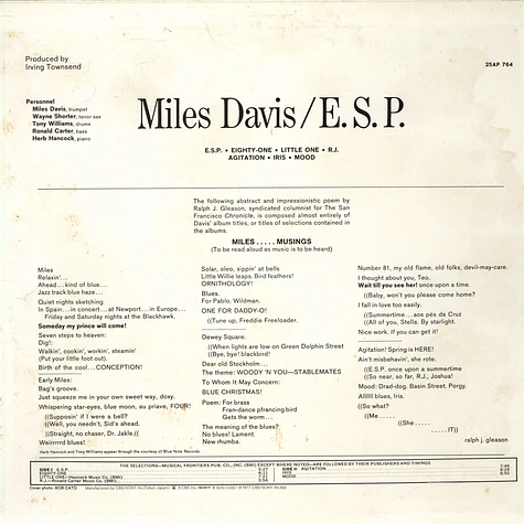 Miles Davis &#8206; - E.S.P.
