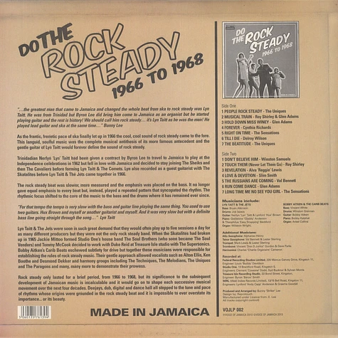 Voice Of Jamaica - Do The Rock Steady 1966-1968
