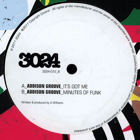 Addison Groove - It's Got Me / Minutes Of Funk
