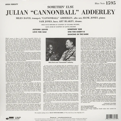 Cannonball Adderley - Somethin Else