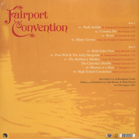 Fairport Convention - Moat On The Ledge - Live At Broughton Castle