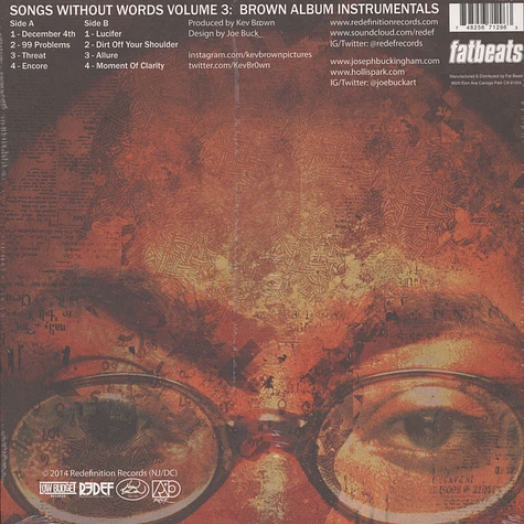 Kev Brown - Songs Without Words Volume 3: Brown Album Instrumentals