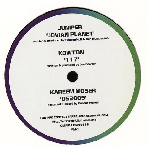 Kareem Moser, Juniper & Kowton - The Weekly Contract Events EP