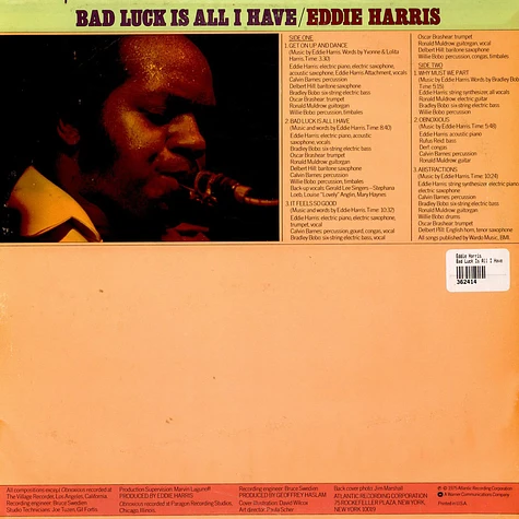 Eddie Harris - Bad Luck Is All I Have