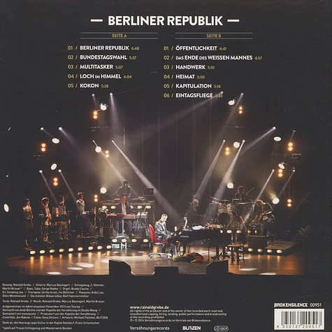 Rainald Grebe & Das Orchester Der Versöhnung - Berliner Republik