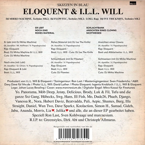 Eloquent & I.l.l. Will - Skizzen In Blau Instrumentals