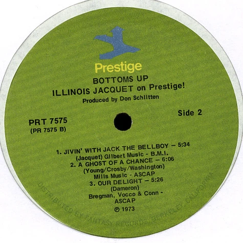 Illinois Jacquet - Bottoms Up - Illinois Jacquet On Prestige!