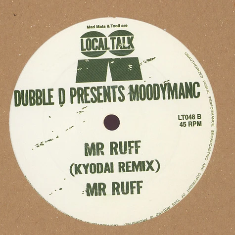 Dubble D Pres. Moodymanc - Mr Ruff