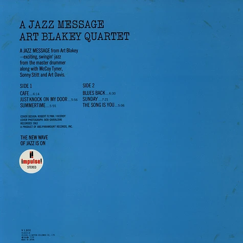 Art Blakey Quartet - A Jazz Message