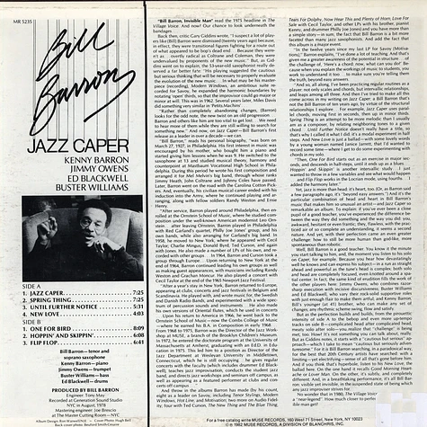 Bill Barron - Jazz Caper