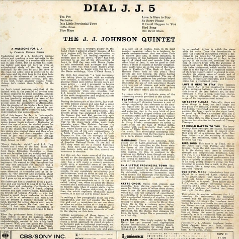 The J.J. Johnson Quintet - Dial J.J. 5
