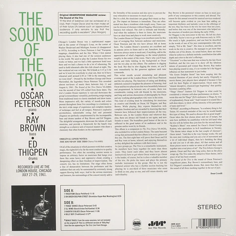 Oscar Peterson Trio - The Sound Of The Trio