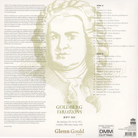 Glenn Gould - The Goldberg Variations 1955 Recording