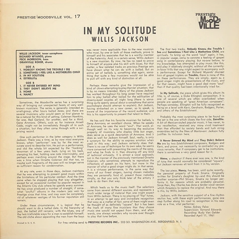 Willis Jackson - In My Solitude