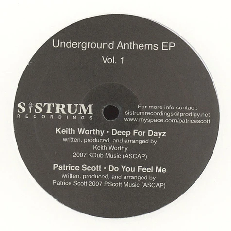 V.A. - Underground Anthems EP 2014 Reissue