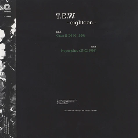 T.E.W. - Eighteen EP