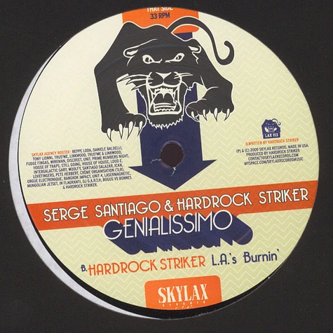 Serge Santiago & Hardrock Striker - Genialissimo EP