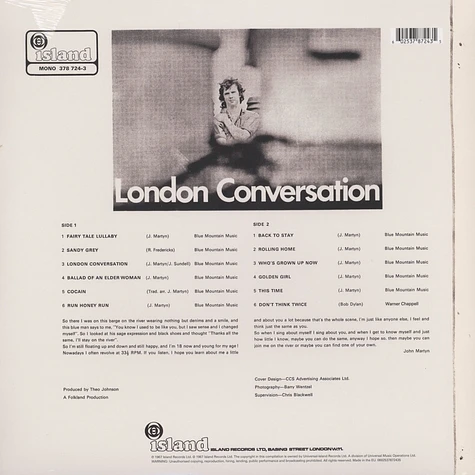 John Martyn - London Conversation Back To Black Edition