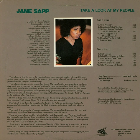 Jane Sapp - Take A Look At My People