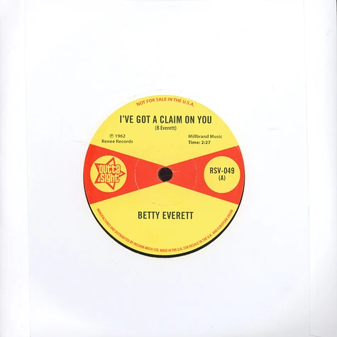 Betty Everett / Juanita Nixon - I`ve Got A Claim On You / Stop Knockin