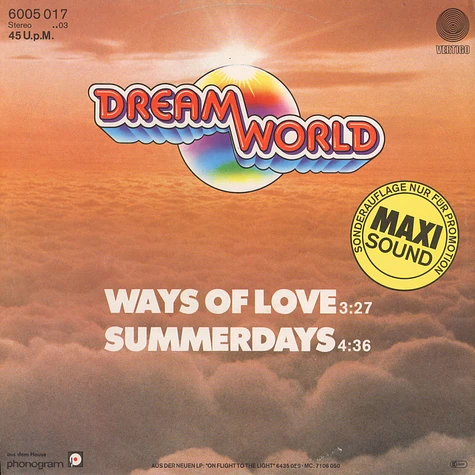 Dreamworld - Ways Of Love / Summerdays