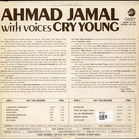 Ahmad Jamal - Cry Young