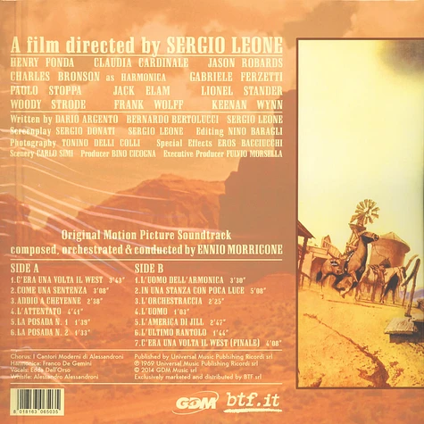 Ennio Morricone - OST C'Era Una Volta Il West (Once Upon A Time In The West) Orange Vinyl Edition