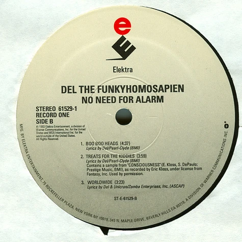 Del The Funky Homosapien - No Need For Alarm