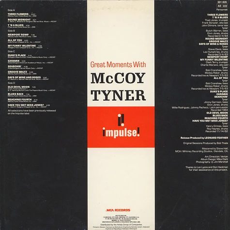 McCoy Tyner - Great Moments With McCoy Tyner