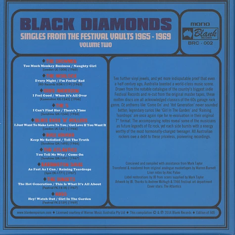 V.A. - Black Diamonds - Singles From The Festival Vaults 1965-1969 Volume Two