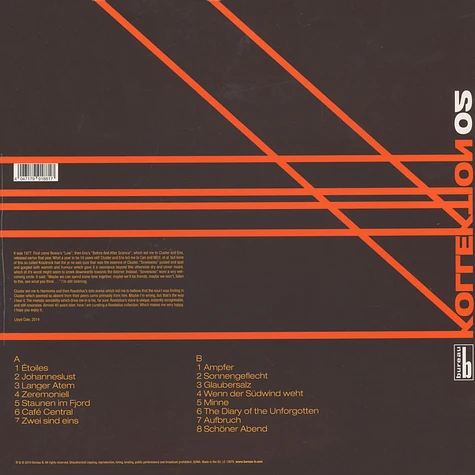 Roedelius - Kollektion 02 - Electronic Music - By Lloyd Cole