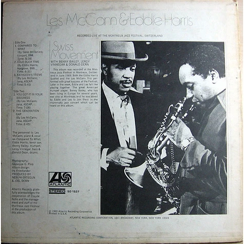 Les McCann & Eddie Harris - Swiss Movement