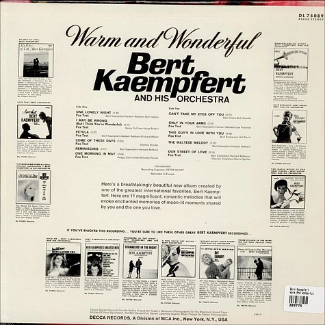 Bert Kaempfert & His Orchestra - Warm And Wonderful