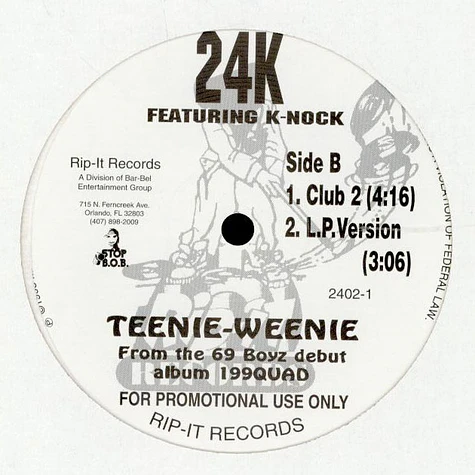 24-K Featuring K-Nock - Teenie-Weenie