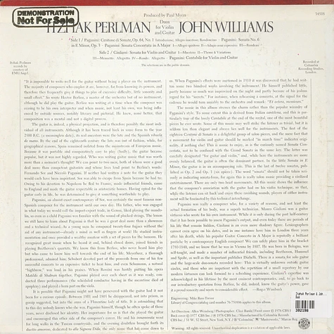 Itzhak Perlman & John Williams - Niccolò Paganini & Mauro Giuliani - Duo