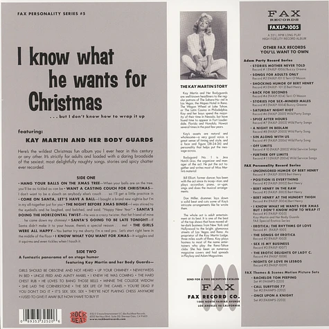 Kay Martin & Her Body Guards - I Know What You Want For Christmas