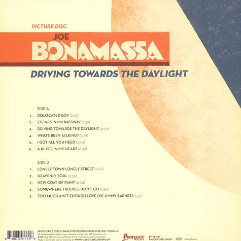 Joe Bonamassa - Driving Towards The Daylight Picture Disc